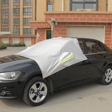批发夏季铝膜汽车罩加棉遮阳车衣半罩汽车用品遮阳罩批发一件代发